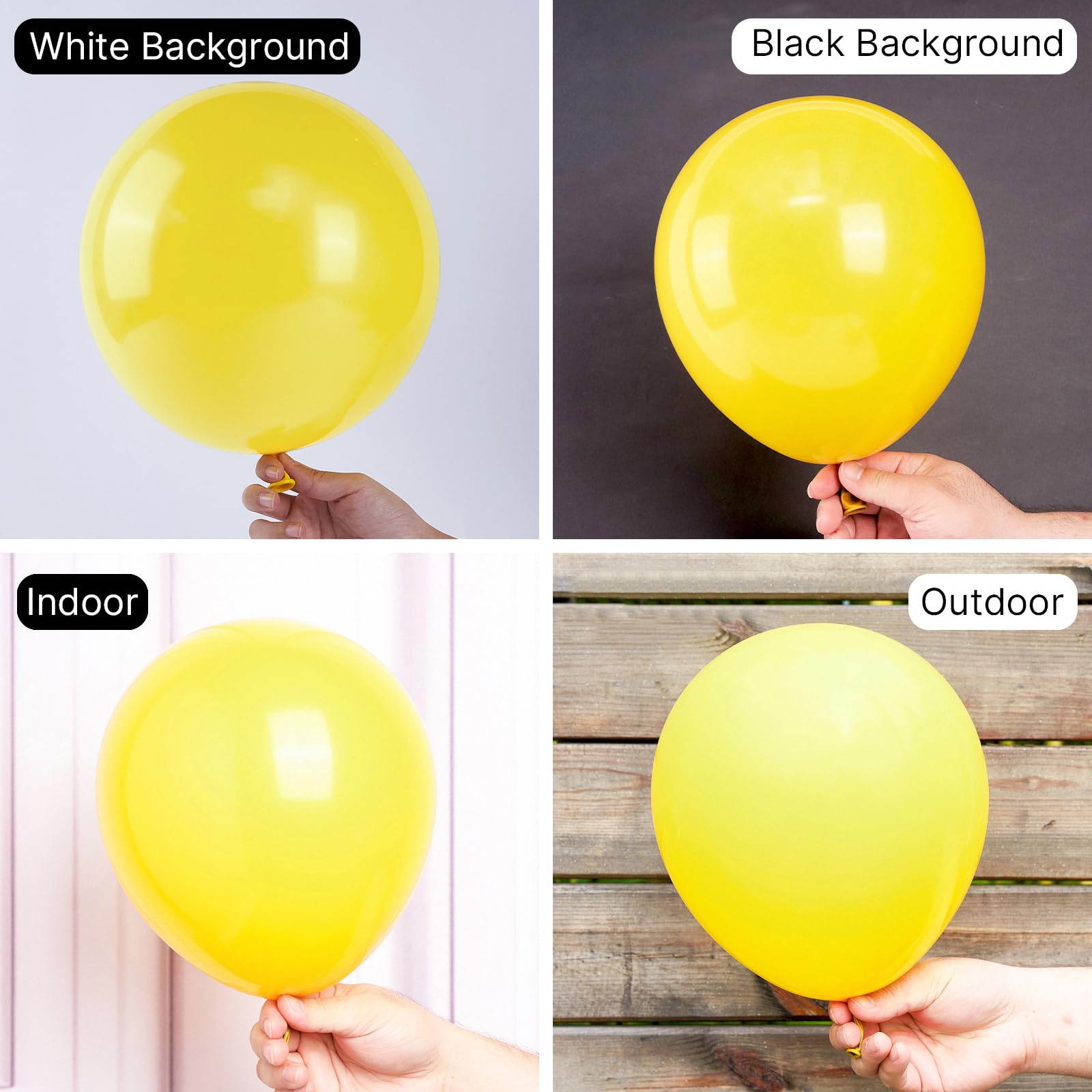 PartyWoo Yellow Balloons 120 pcs Yellow Balloons Different Sizes Pack of 18 12 10 5 Inch Balloon Arch Kit Yellow Balloon Garland for Graduation Easter Birthday Yellow Party Decorations Yellow-Y55