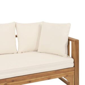 Christopher Knight Home Varney Outdoor Extendable Acacia Wood Daybed Sofa, Teak and Beige