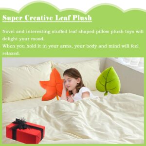 zhidiloveyou Leaf Pillow Plush Stuffed Plant Shaped Decorative Cushion Cute 3D Leaf Toy 19.7"