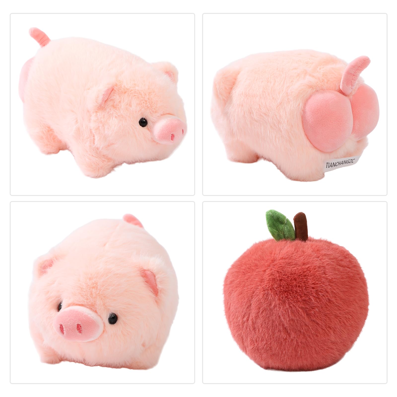 TIANCHANGZC Lovely Pig Stuffed Animal Plush Pillow 9.8Inch Funny Detachable Pig Toy Soft Plushie Pillow Cute Animal Ornaments Party Decor Birthday Gift for Boys and Girls