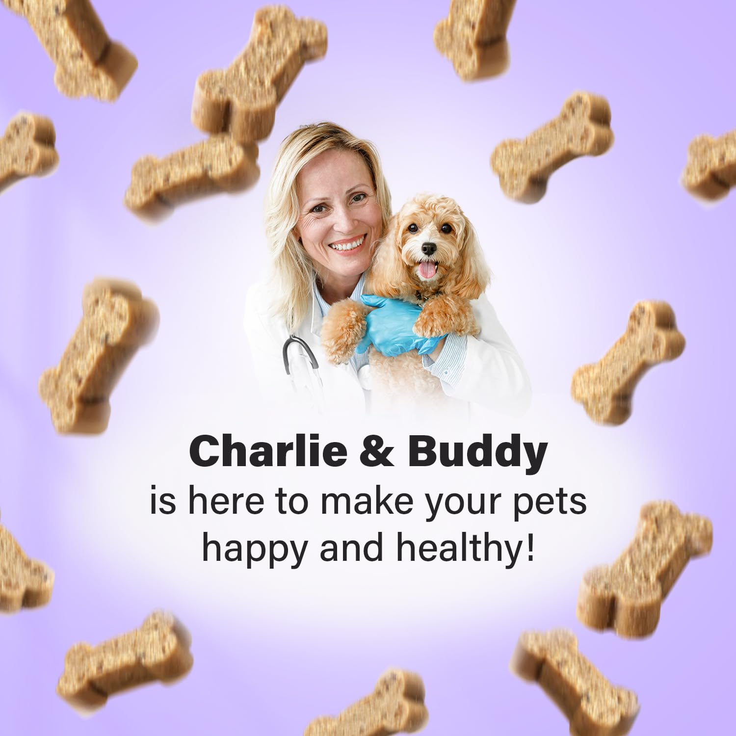 Charlie & Buddy Pet Probiotics for Dogs Aid Gut Flora, Dog Probiotics for Digestive Health with Digestive Enzymes, Pumpkin, and Papaya for Upset Stomach, 90 Soft Probiotic Chews for Dogs, Duck Flavor