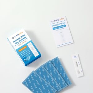 5 Pack-FIRSTVIEW Fentanyl Test Strip in Urine Test Cassette for Rapid Test, Easy to Read Urine Test Results at Home