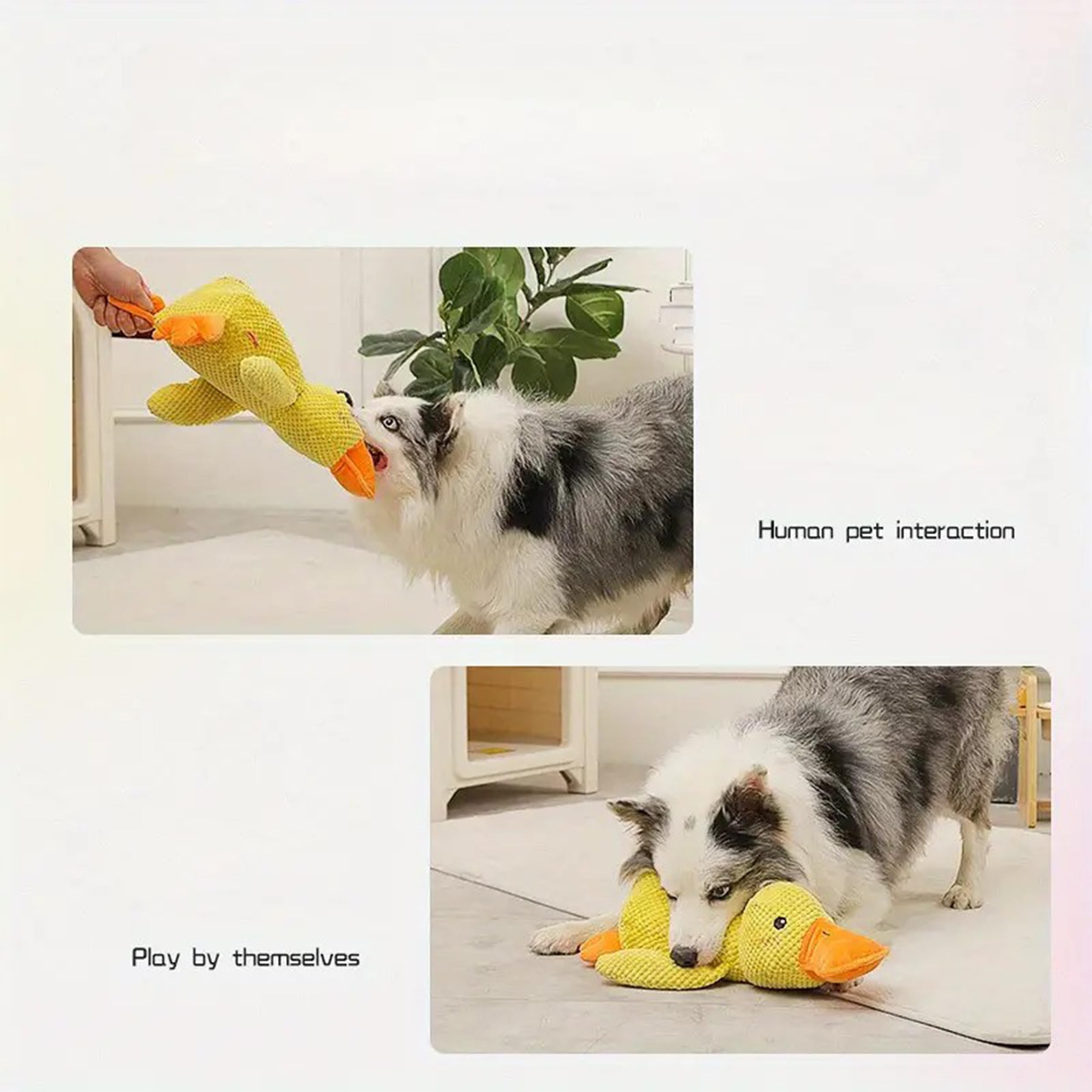 Mr Mower Parts Daisy Dog Calming Duck Toy, Calming Pillow Dog Toy Calming Duck Dog Toy, Dog Duck Toy with Quacking Sound for Indoor Dog (Yellow) (Small - 9")