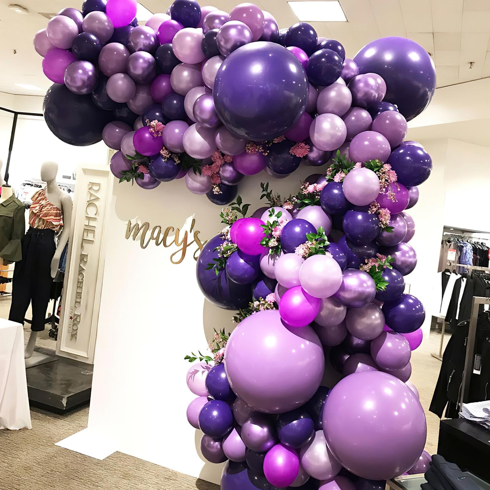 PartyWoo Dark Purple Balloons 130 pcs Purple Balloons Different Sizes Pack of 18 12 10 5 Inch Purple Balloon Arch Kit Balloon Garland for Birthday Halloween Graduation Party Decorations Purple-Y16