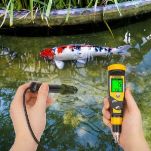 UIUZMAR Digital Dissolved Oxygen Meter Portable Dissolved Oxygen Test Kit with 3.6ft Electrode for Ponds Aquarium Aquaculture Do Meter for Water Fish Tank with Measuring Range 0.0‑40.0 Mg/L