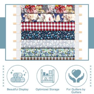 Anglechic Hanging Fabric Storage Organizer Over the Door 20-Shelf Fabric Organizer Wall Mount Fabric Display Sewing Quilting Fabric Collection with 4 Hooks for Folding and Storing Fabric(Standard)