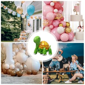 chrox Turtle Balloons - Decorative Turtle Cute Balloon | Inflatable Foil Turtles Walking Balloons | Turtle Themed Decorations | Large Smiling Sea Turtle Balloon For Animal Zoo Theme Baby Shower