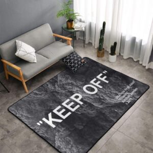 keep off area rug black gray rug modern 3d printing carpet large popular anti- slip floor mats for livingroom bedroom playroom office 3' x 4'