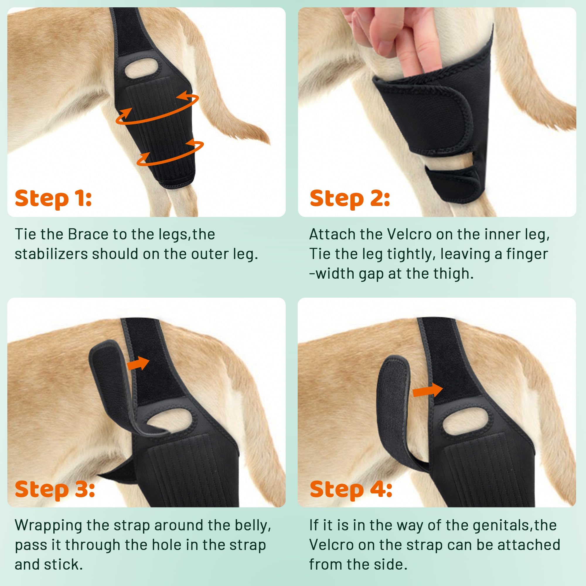 VANYONI Dog Knee Brace for Torn ACL Hind Leg Dog Leg Braces for Back Leg Front Torn for Hip Dysplasia, Dog Arthritis, Luxating Patella