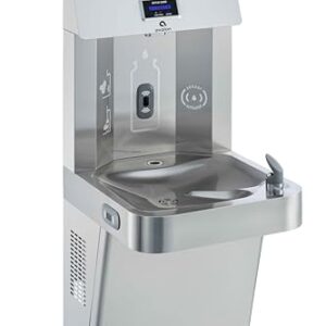 Avalon Wall Mounted Water Fountain with Bottle Filling Station, High Capacity Cooling, Sensor Dispensing, Self Cleaning, Digital Bottle Counter Display, Dual Filtration, ADA Compliant