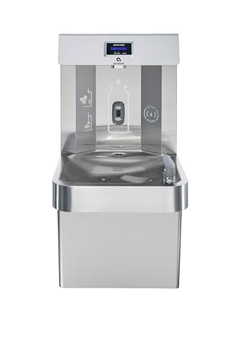 Avalon Wall Mounted Water Fountain with Bottle Filling Station, High Capacity Cooling, Sensor Dispensing, Self Cleaning, Digital Bottle Counter Display, Dual Filtration, ADA Compliant