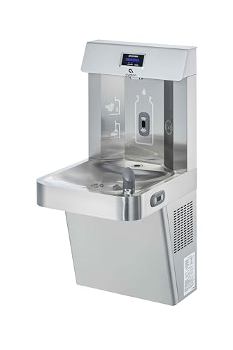 Avalon Wall Mounted Water Fountain with Bottle Filling Station, High Capacity Cooling, Sensor Dispensing, Self Cleaning, Digital Bottle Counter Display, Dual Filtration, ADA Compliant