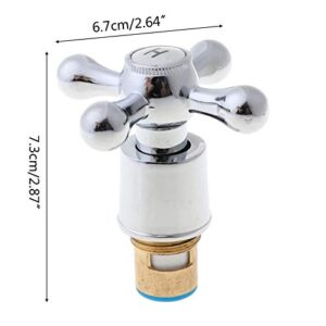 NPQPNAFC Hook Holder,Shower Bracket 1Set Copper Cross Handle Bath Sink Faucet Handle for Kitchen Bathroom Accessory Bracket