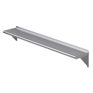 amgood 10" x 60" stainless steel wall shelf | nsf | metal shelving | garage, laundry, storage, utility room | restaurant, commercial kitchen