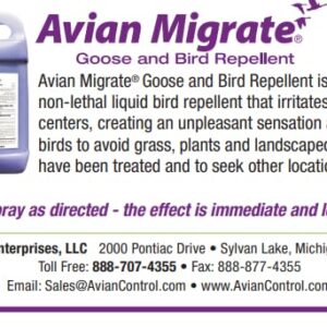 Goose Repellent UV Marker, Goose and Bird Detterent for Avian Migrate, Improves The Longevity of The Avian Migrate, Trains Geese and Birds to Avoid Areas, Invisidye (Two 8 oz Bottles)