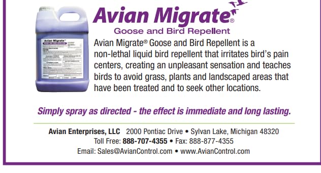 Goose Repellent UV Marker, Goose and Bird Detterent for Avian Migrate, Improves The Longevity of The Avian Migrate, Trains Geese and Birds to Avoid Areas, Invisidye (Two 8 oz Bottles)