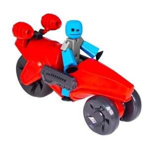 zing stikbot megabots - red (turbo cycle) stikbot poseable collectible stop motion action figures and mega vehicles