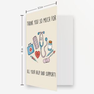 OJsensai Funny Thank You Card for Doctor Nurse, Cute Nursing Preceptor Gifts, Medical Staff Appreciation, Doctor Day for Him her