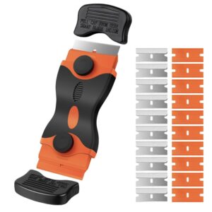 generic razor blade scrapers with metal & plastic razor scraper blades for daily cleaning accessories, orange