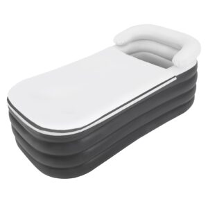 portable bathtub, 48 * 20.47 * 17.7 in 50.2gal capacity inflatable bathtub adults, foldable free-standing ice bath tub with electric air pump, adult spa bathtub for living rooms rvs etc