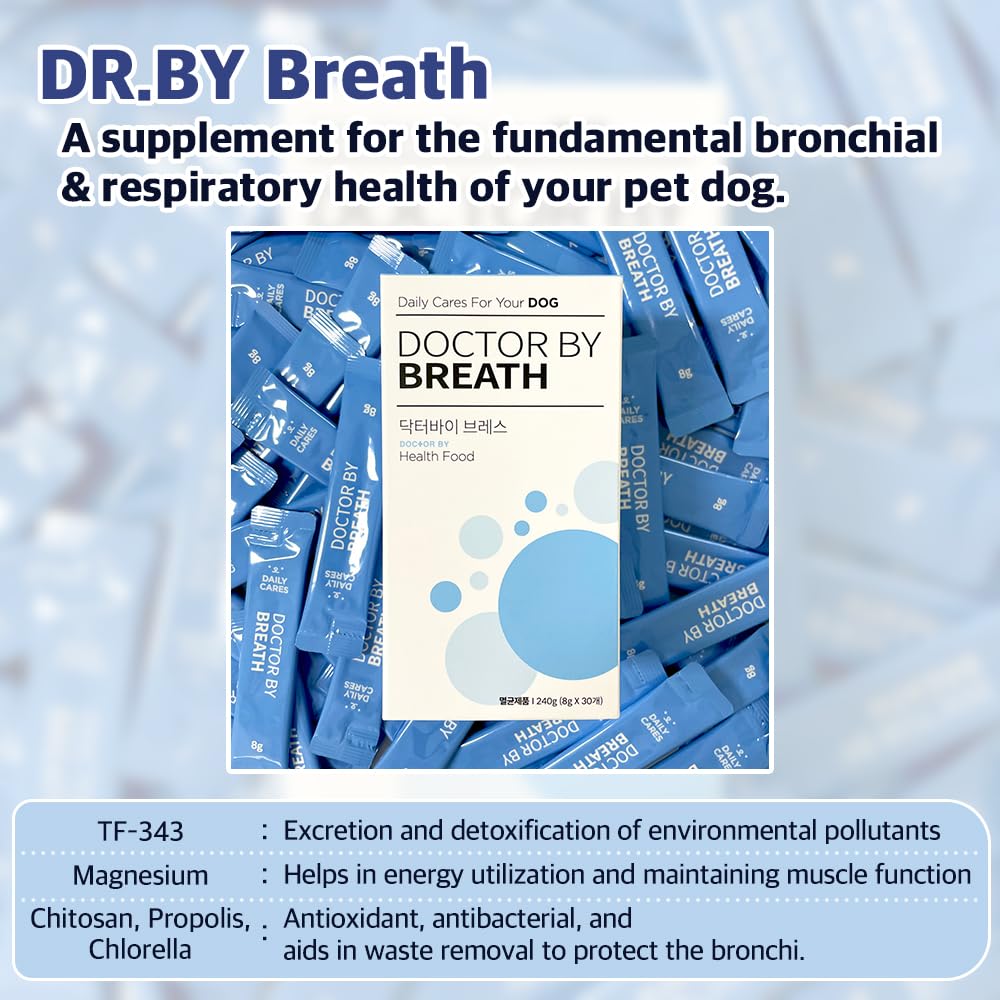 DoctorBy Breath Bronchial Supplements for Dogs for Dry, Wet & Barkly Pet Cough