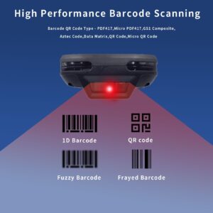 BISOFICE Android 13.0 2D Barcode Scanner PDA Handheld POS Terminal Data Collector Inventory Machine 4G WiFi BT Mobile Computer with 4 Inch Touchscreen 8MP Camera