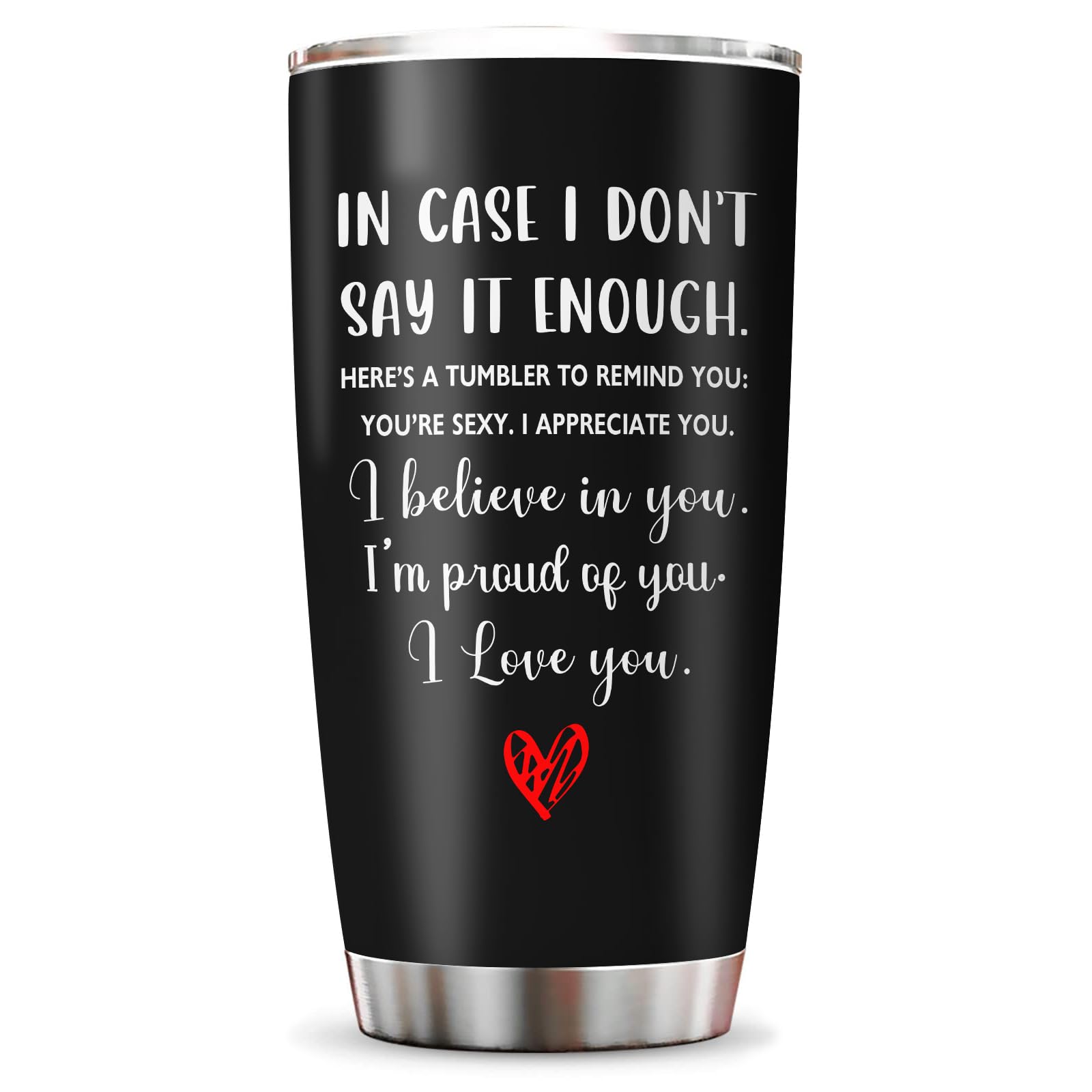 Muilzon Anniversary Wedding, Christmas, Valentines Day, Birthday Gifts for Her, Him - Romantic Gifts for Wife, Girlfriend, Couples - Gifts for Boyfriend, Husband - Black Tumbler 20oz