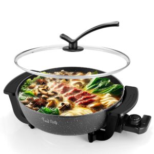 food party electric hot pot skillet hotpot pot electric cooker shabu shabu pot 110v non-stick 6l bpa free fondue chinese hot pot