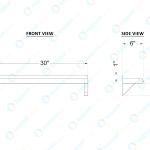 AmGood 6" X 30" Stainless Steel Wall Shelf | NSF | Metal Shelving | Garage, Laundry, Storage, Utility Room | Restaurant, Commercial Kitchen