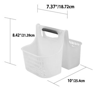 2-Compartment Soft Grip Plastic Shower Caddy Organizer With Handle, Shower Caddy Dorm, Bathroom Caddy For Shower Basket, Small Shower Caddy Portable Shower Caddy/Dorm Shower Caddy Plastic, Bath Caddy