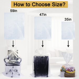 HAHZY 4Pcs Large Clear Plastic Bags, 23.6" x 35" Big Gift Bags Moistureproof Dustproof, Recyclable Clear Storage Bags for Birthday Gifts, Luggage, Furniture, Suitcase, Stroller, Chair, Bike (23 * 35)