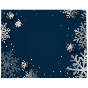 Washable Area Rugs 4x6 ft Carpet, Cartoon Style Snowflake Stripes Print Rugs Dark Blue Stain & Water Resistant Non-Slip, Pet & Child Friendly, Perfect for Living Room, Bedroom, Kids Room