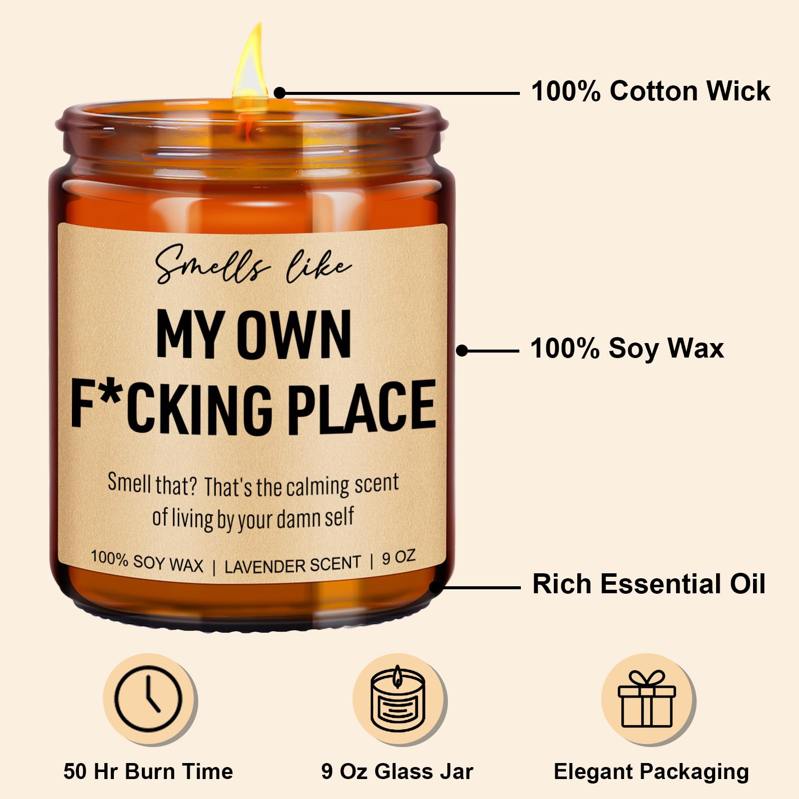 Younift Funny Housewarming Candle, House Warming Gifts New Home Gifts Ideas, Housewarming Gifts for Men, Women, Closing Gifts for Home Buyers, New Homeowner Gifts, New Apartment Gifts, New House