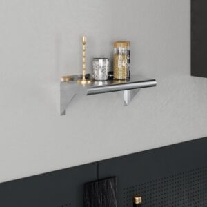 AmGood 6" X 16" Stainless Steel Wall Shelf | NSF | Metal Shelving | Garage, Laundry, Storage, Utility Room | Restaurant, Commercial Kitchen