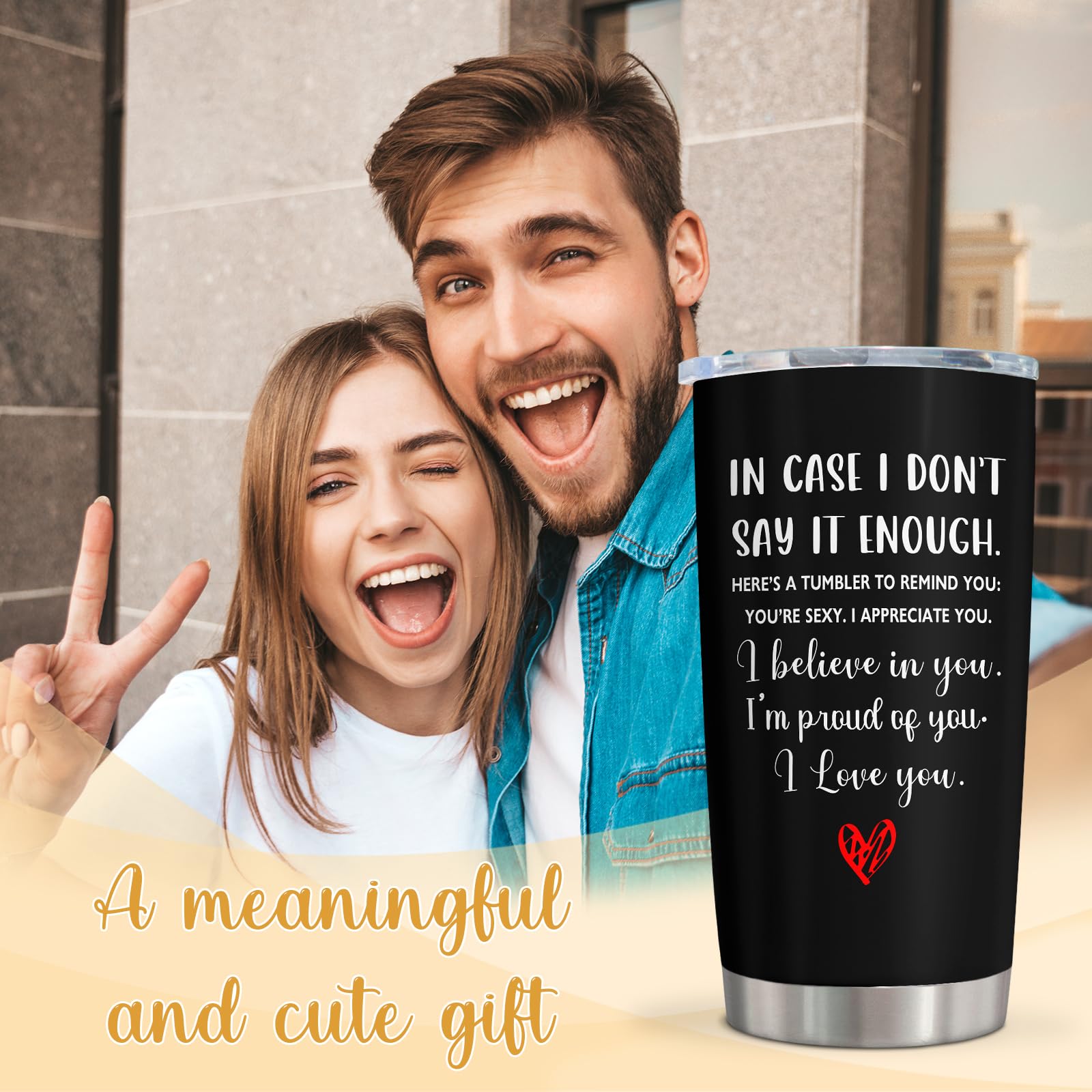 Muilzon Anniversary Wedding, Christmas, Valentines Day, Birthday Gifts for Her, Him - Romantic Gifts for Wife, Girlfriend, Couples - Gifts for Boyfriend, Husband - Black Tumbler 20oz