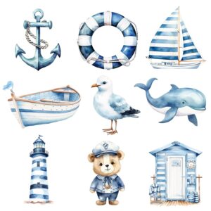 36-piece nautical party decorations - ocean theme birthday party decor for birthday, baby shower, and nautical celebrations