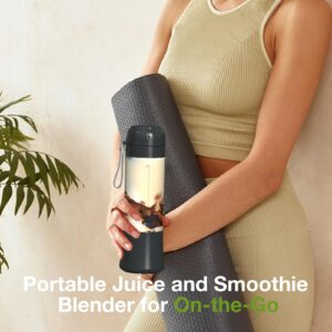 Nuwave Portable Blender for Smoothies and Shakes, 2025 New & Improved, 16 OZ On-The-Go Small Juice Blender with 6 Blades, Rechargeable Mini Blender, BPA-Free, Leak-Proof Lid, for Gym, Kitchen, Office