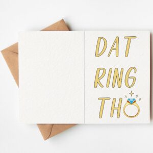 TRIDECOR Funny Engagement Card, Wedding Card, Bridal Shower Card - Folded 5"x7" with Envelope, Sticker to Seal - Sweet Card For Him, Her, Women, Men, Wife, Husband