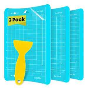 htvront card mats for cricut joy - 3 pack crafting mat for cricut joy cards, durable sticky & reusabe 4.5x6.5in" card cutting mats with clear protective film, replacement accessories for cricut joy