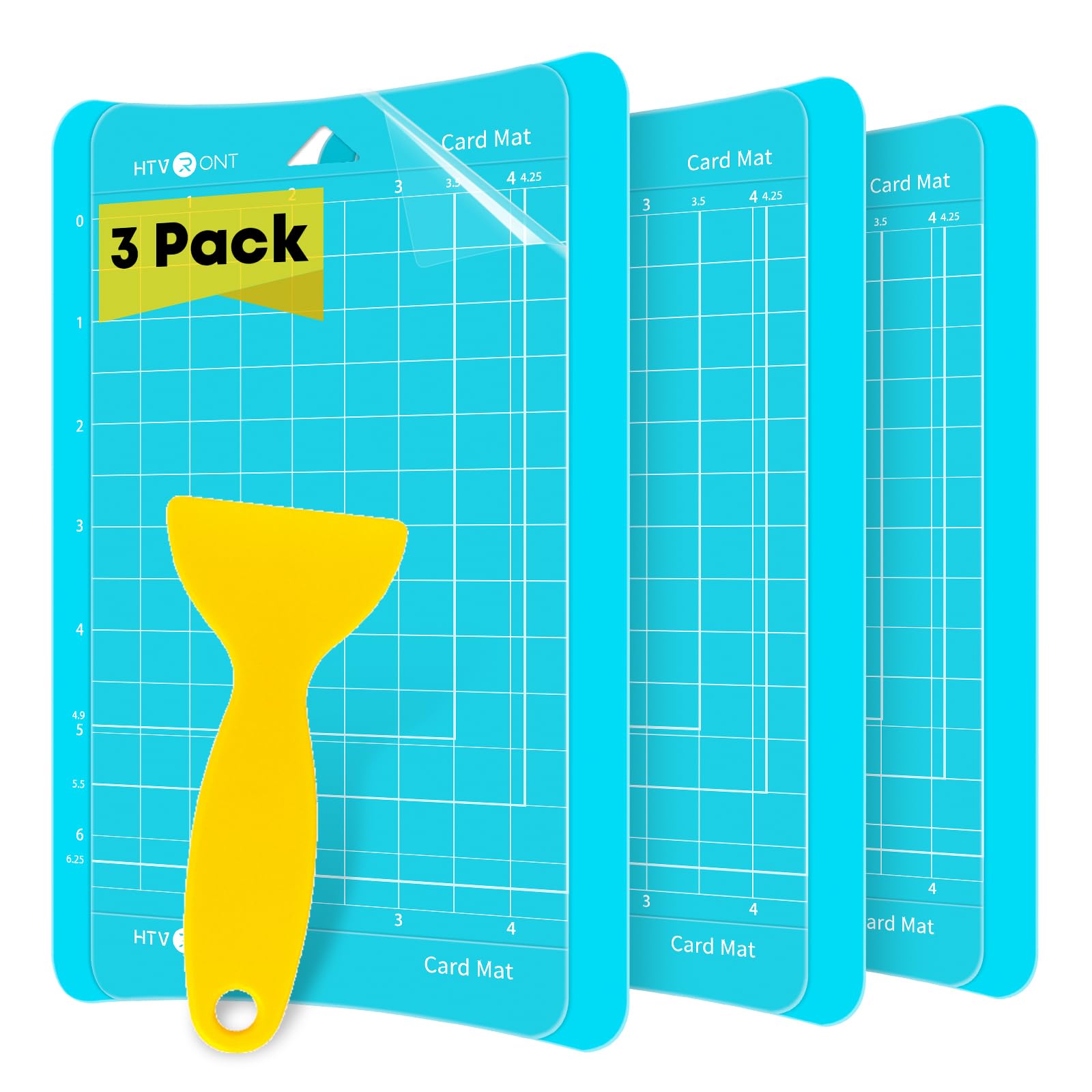 HTVRONT Card Mats for Cricut Joy - 3 Pack Crafting Mat for Cricut Joy Cards, Durable Sticky & Reusabe 4.5x6.5in" Card Cutting Mats with Clear Protective Film, Replacement Accessories for Cricut Joy