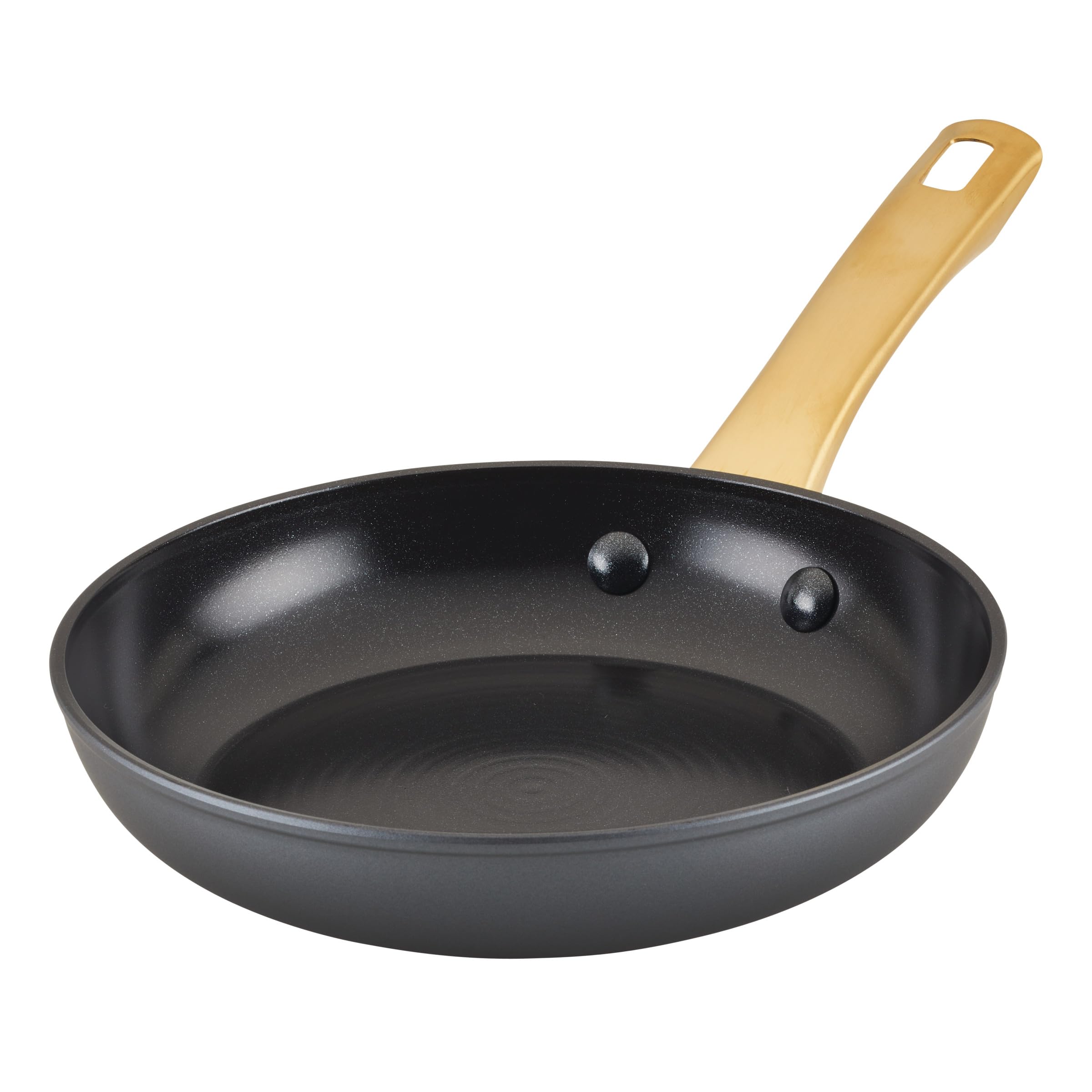 Farberware Forged Induction Ceramic Cookware Nonstick Frying Pan/Skillet, Dishwasher Safe, Suitable for All Stovetops, 8.25 Inch Fry Pan - Black and Gold