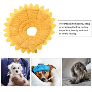 Cat Cone, Pet Recovery Collar Sunflower Shape Pet Elizabethan Collar Pet Recovery Cone Adjustable Pet Collar for Cat Dog (Size 5 Neck Circumference 29-35cm)