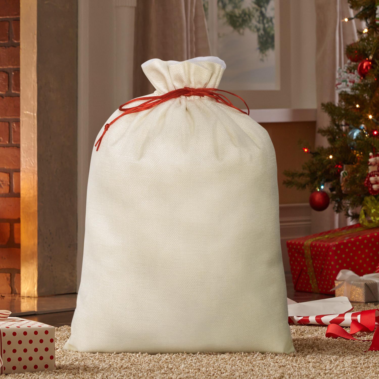 Horaldaily 3PCS Christmas Gift Bag Christmas Sacks for Presents 16x20 Inch,Christmas Tree Snowman Stocking Storage Sack Present Xmas Gift Bags Party Favors Bags