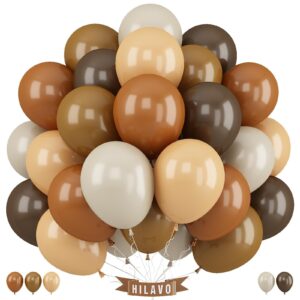 brown balloons set 12 inch retro brown khaki cream balloons 35 pcs mocha cocoa coffee brown sand white apricot beige nude balloons for neutral bear bridal baby shower birthday party decorations