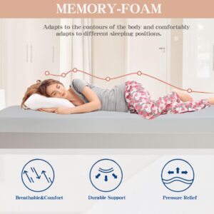 HWGEBY Twin Mattress for Kids,5 Inch Medium Firm Mattress, Gel Memory Foam Mattress, Cool to Sleep and Pressure Relief, Certipur-Us Certified, Memory Foam Mattress, Twin Size Mattress in a Box