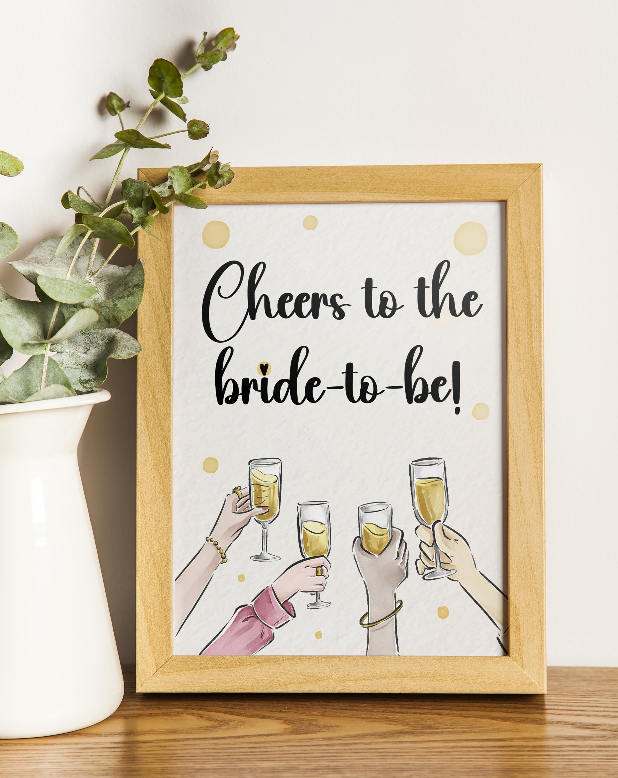 TRIDECOR Bridal Shower Card For Bride To Be, Wedding Card, Engagement Card, Bridesmaid Card - Folded 5"x7" with Envelope, Sticker to Seal - Card for Her, Women, Girlfriend, Bestfriend