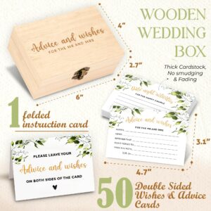 STOFINITY Advice and Wishes for The Mr and Mrs - Wedding Advice Cards for Bridal Shower Decorations, Bridal Shower Advice Cards for Bride and Groom, Bridal Shower Games Advice and Well Wishes Box