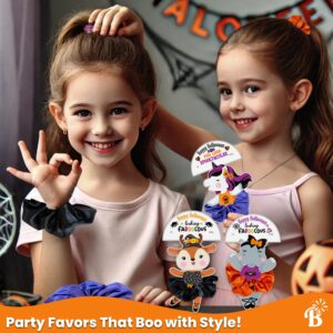 Halloween Party Favors for Girls Dance 18Pack with Scrunchies, Halloween Girly Ballerina Goodie Bag Stuffers, Halloween Non Candy Treats, Halloween Ballet Class Gifts School Handouts Stuff Treat Bags