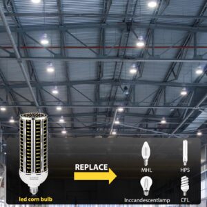 200W 2 pack LED Corn Light Bulb,(2000W Equivalent )Commercial Grade 30500LM DayLight 5000K E26/E39 Medium Mogul Base LED Lamp,Large Area Lights For Outdoor Indoor Garage Warehouse Factory Bay Light