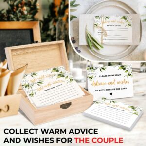 STOFINITY Advice and Wishes for The Mr and Mrs - Wedding Advice Cards for Bridal Shower Decorations, Bridal Shower Advice Cards for Bride and Groom, Bridal Shower Games Advice and Well Wishes Box